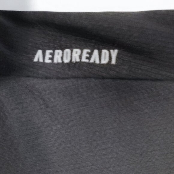 Adidas aeroready active wear running short black 3 white stripes girl's size M - Picture 8 of 11